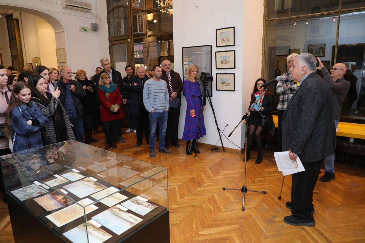 Otvaranje izložbe „Arhitekta kao crtač i slikar“ u Galeriji nauke i tehnike SANU 26. 12. 2023.